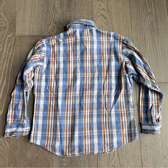 Vintage Big Mac Flannel Plaid Button Down in White / Blue / Red / Yellow / Gray - Picture 2 of 3